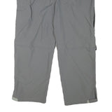 SHERPA OUTDOOR Mens Grey Relaxed Straight Trousers W35 L26 Lightweight Zip Cargo