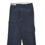 DICKIES Mens Cotton Blend Navy Relaxed Straight Trousers W30 L30 Workwear Cargo