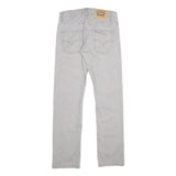 LEVI'S Boys Slim Fit Light Grey Cotton Blend Trousers W26 L26 Zip Pockets