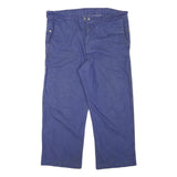 SIRNA Mens Cotton Blend Navy Relaxed Straight Trousers W38 L26 Casual Comfort