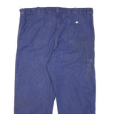 SIRNA Mens Cotton Blend Navy Relaxed Straight Trousers W38 L26 Casual Comfort