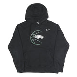 NIKE Mens Black Basketball Logo Pullover Hoodie L Cotton Blend Casual Sportswear