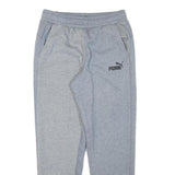 PUMA Mens Joggers Grey M W28 L28 Cotton Blend Regular Fit Tapered Leg
