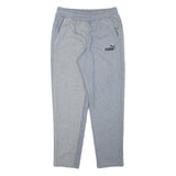 PUMA Mens Joggers Grey M W28 L28 Cotton Blend Regular Fit Tapered Leg
