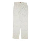 DOCKERS Womens Cotton Blend White Regular Fit Straight Leg Trousers W30 L33