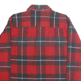 GREATLAND SPORTSWEAR Mens Red & Grey Checked Shirt XL Classic Long Sleeve Cotton