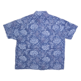 NAUTICA Mens Blue Paisley Cotton Shirt XL Casual Summer Short Sleeve Relaxed