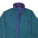 COLUMBIA Mens Blue & Purple Outdoor Jacket XL Polyester Blend Plain Zip Long