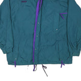 COLUMBIA Mens Blue & Purple Outdoor Jacket XL Polyester Blend Plain Zip Long