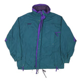 COLUMBIA Mens Blue & Purple Outdoor Jacket XL Polyester Blend Plain Zip Long