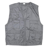 CHALET Mens Grey Utility Pockets Lightweight Jacket XL Polyester Blend Zip
