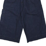 Mens Navy Casual Cotton Blend Cargo Shorts S W28 Pocketed AGarment