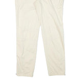 MOSCHINO Womens Cotton Blend Cream Slim Trousers W35 L29 Stylish Zip Pockets