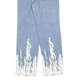 Womens Blue Cotton Blend Regular Fit Straight Leg Light Denim Jeans W26 L30