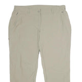 SCHOFFEL Womens Relaxed Beige Nylon Trousers W38 L28 Outdoor Leisure Zip