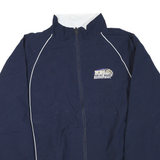 RUSSELL ATHLETIC Mens Navy Blue Notre Dame Basketball Track Zip Jacket L