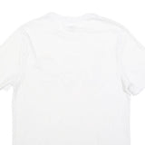 LEE Mens White T-Shirt M Short Sleeve Crew Neck Cotton Blend Logo Graphic