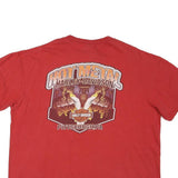 HARLEY DAVIDSON Mens Red Cotton Blend Graphic T-Shirt 2XL Short Sleeve Crew Neck