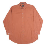 NAUTICA Mens Rust Orange Cotton Button-Down Shirt 2XL Classic Fit