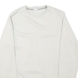 NIKE Mens White Crew Neck M Cotton Blend Sweatshirt Classic Logo