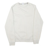NIKE Mens White Crew Neck M Cotton Blend Sweatshirt Classic Logo