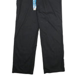 DICKIES Womens Black Relaxed Straight Cotton Blend Trousers W40 L36 Workwear Zip