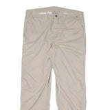 CARHARTT Mens Cotton Blend Beige Relaxed Straight Trousers W40 L34 Casual
