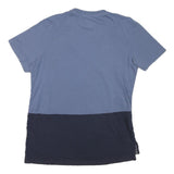 ADIDAS Mens Blue & Navy Modern T-Shirt L Short Sleeve Crew Neck Cotton Blend