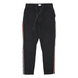 LEVI'S Womens Black Slim Drawstring Cotton Blend Trousers W23 L25 Casual