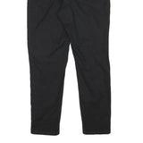 LEVI'S Womens Black Slim Drawstring Cotton Blend Trousers W23 L25 Casual
