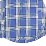 CHAPS Mens Blue & White Plaid Cotton Shirt XL Button Down Casual Classic