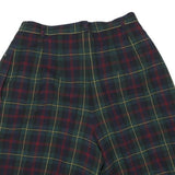 JH COLLECTIBLES Womens Shorts Green Tartan Plaid XS W23 Wool Casual
