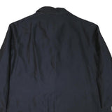 SANYO Mens Black Button Jacket 4XL Polyester Blend Classic Plain Lightweight