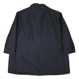 SANYO Mens Black Button Jacket 4XL Polyester Blend Classic Plain Lightweight