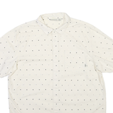 VANS Mens White & Black Dot Pattern Shirt L Cotton Blend Casual Button Down