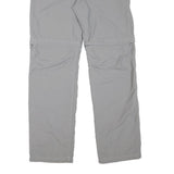 QUECHUA Womens Grey Regular Fit Straight Polyester Blend Trousers W30 L30