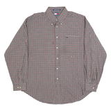 TOMMY HILFIGER Mens Red Black & White Checked Shirt XL Classic Button-Down