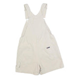 ROUTE 66 Womens Cream Cotton Blend Short Dungarees M W32 L4 Casual Relaxed Fit