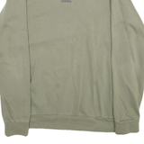 ADIDAS Mens Green Crew Neck M Cotton Blend Sweatshirt Logo Casual Pullover