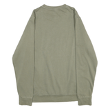 ADIDAS Mens Green Crew Neck M Cotton Blend Sweatshirt Logo Casual Pullover