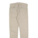 LEVI'S Mens Slim Beige Cotton Blend Zip Trousers W30 L32 Casual Straight Fit