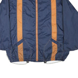 EARTHBOUND Mens Navy & Orange Casual Zip Jacket XL Polyester Blend Sporty