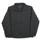 THE NORTH FACE Mens Black Outdoor Jacket M Polyester Woven Plain Zip Lightweight