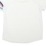 NIKE Mens White Striped Short Sleeve Polo Shirt L Sportswear