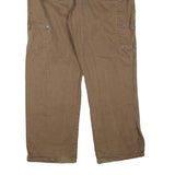 DICKIES Mens Jeans Brown Regular Straight Denim Raw W40 L30 Zip Workwear