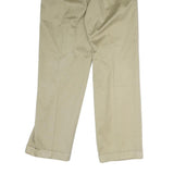 NAUTICA Mens Cotton Beige Regular Straight Leg Trousers W33 L32 Casual Classic