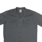 DICKIES Mens Grey Work Shirt XL Polyester Blend Button Pocket Casual
