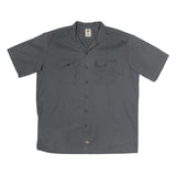 DICKIES Mens Grey Work Shirt XL Polyester Blend Button Pocket Casual
