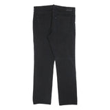 LEVI'S Womens Cotton Blend Black Regular Straight Trousers W32 L30 Classic Zip
