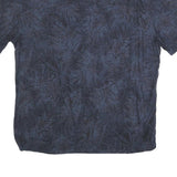 ISLAND SHORES Mens Blue Rayon Hawaiian Shirt L Tropical Print Lightweight